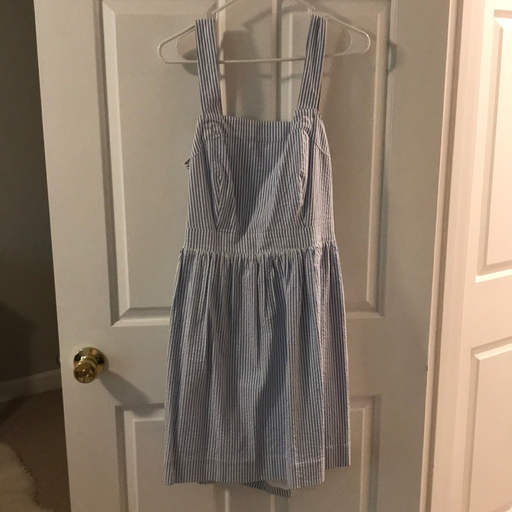 Jcrew Seersucker Dress with Bow